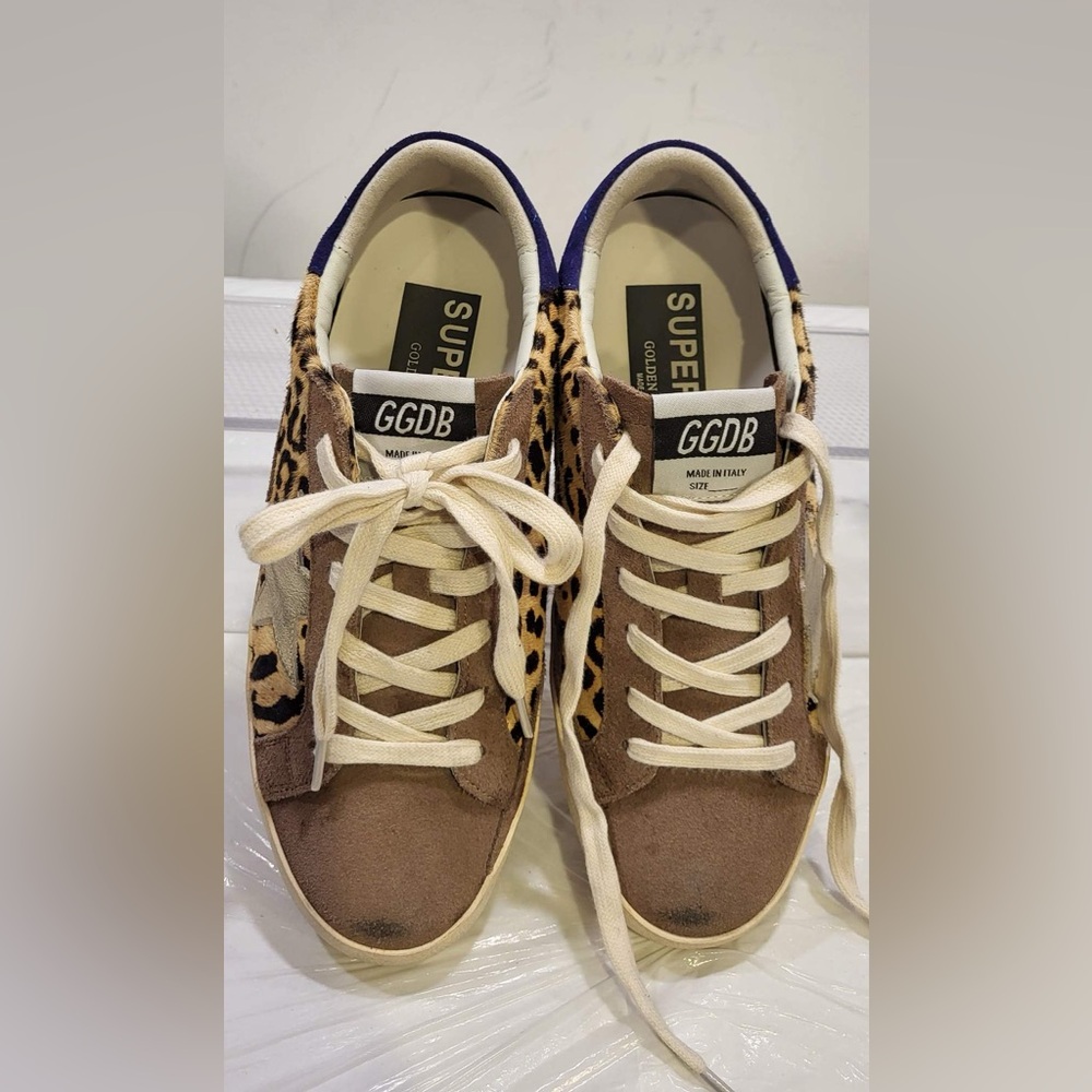 💎GOLDEN GOOSE Super Star women's leopard print calf hair sneakers - Picture 5 of 5